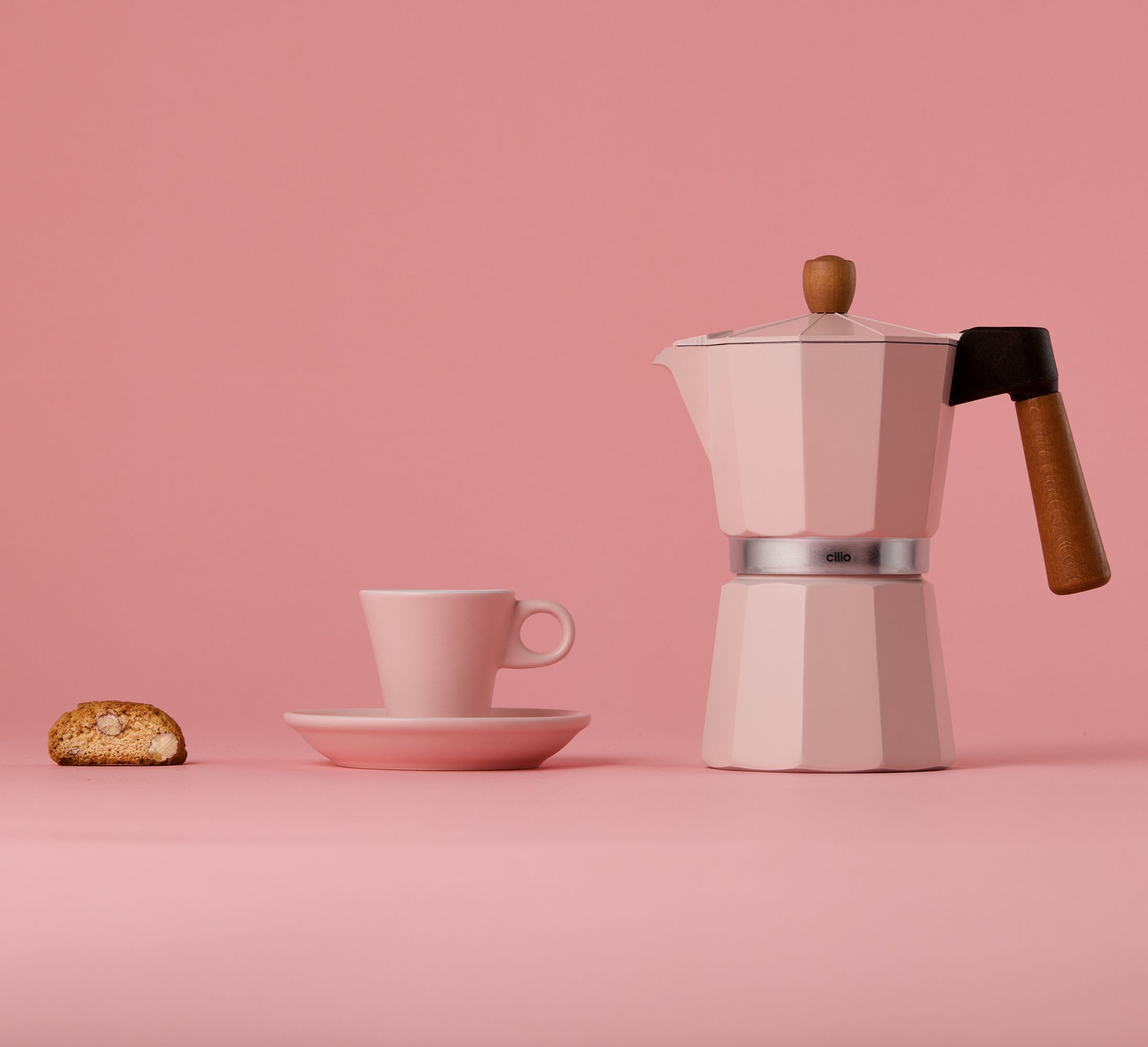 215472 NAPOLI presso šálek s podšálkem 40 ml růžový Cilio (4)